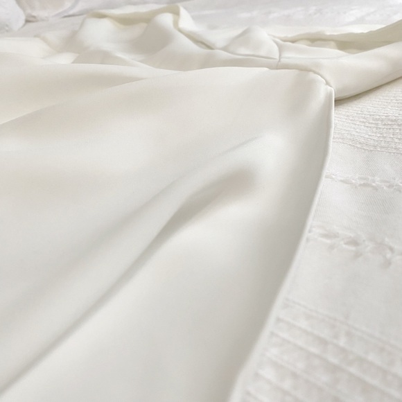 NWT YAURA WHITE  STRAPLESS SWEETHEART BRIDAL TRAIN EVENING FORMAL DRESS - L - Picture 10 of 11